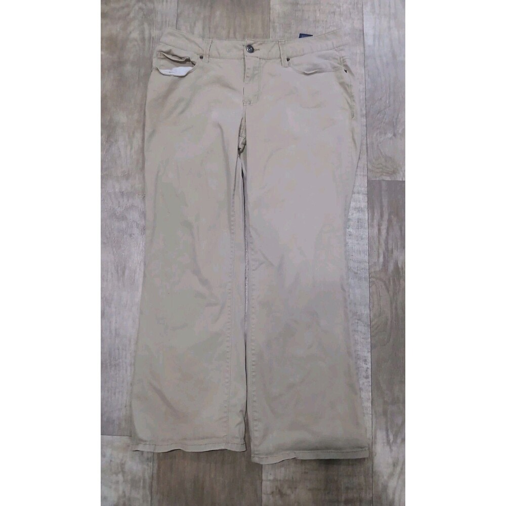 Faded Glory Womens Khaki Tan Bootcut Pants Size 16P Petite Casual Chino
